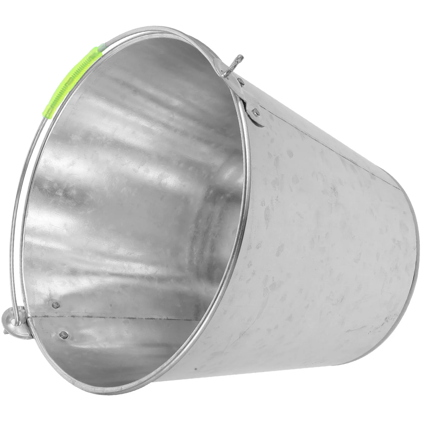 

Portable Metal Water Bucket Tin Color Handle Large Capacity Round Bucket for Gardening Home Gallon Pail