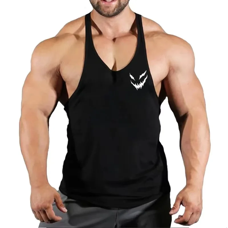 

Men's Vintage Workout Vest Cotton Gym Tank Top Quick-Dry Bodybuilding Sleeveless Weightlifting Y-Back Athletic Fitness Vest