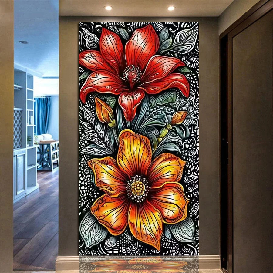 

Fantasy Colorful Flowers Diy Diamond Painting Kits Abstract flower Full Drill Mosaic Embroidery Pictures handmade Wall Decor art