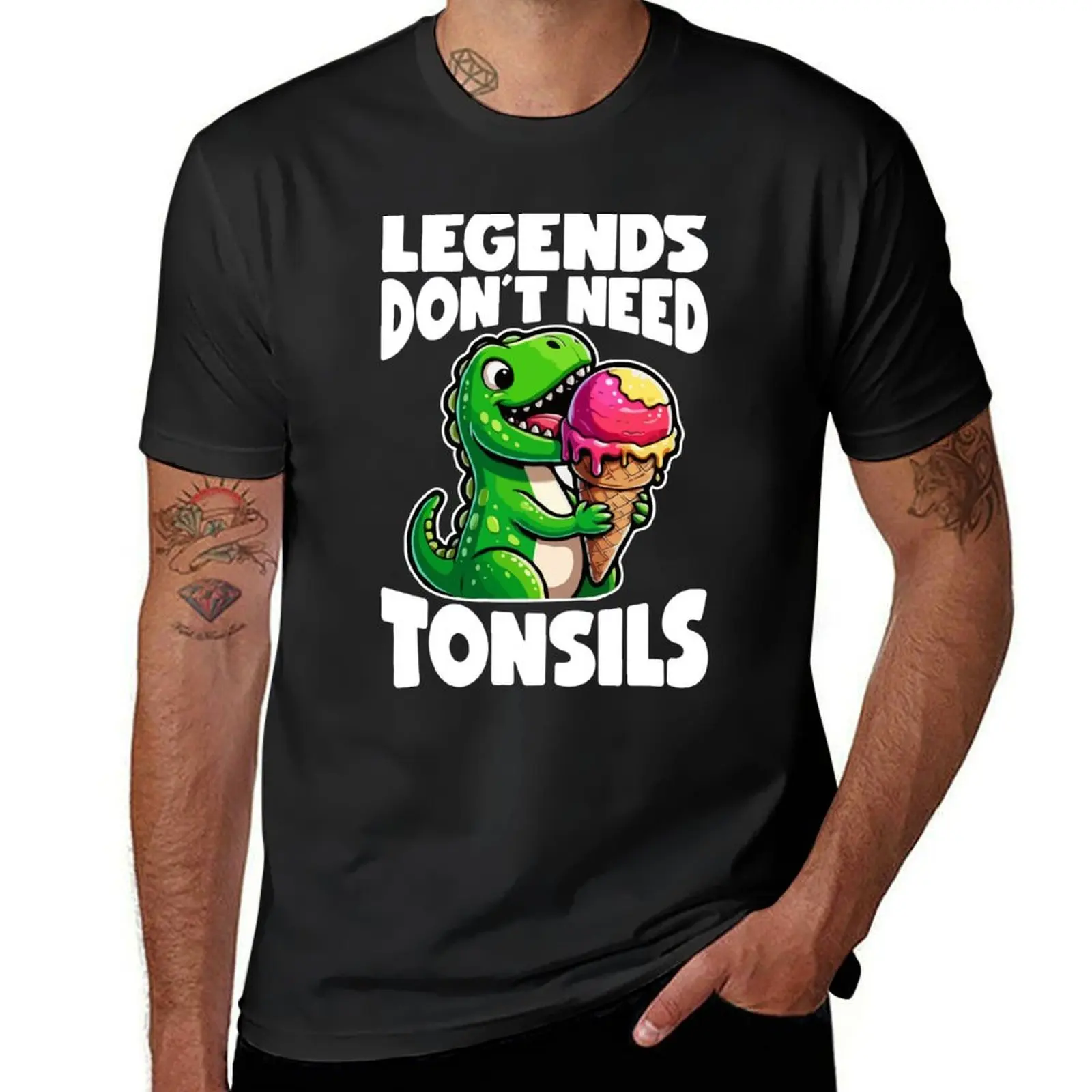 Tonsillectomy T-Rex Tonsil Removal T-Shirt vintage summer clothes funnys summer tops mens graphic t-shirts funny