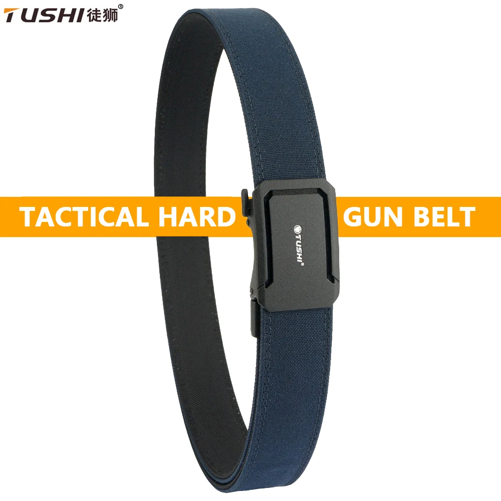 

TUSHI Military Tactical Belt for Men Strong Quick Release Buckle 1100D Nylon Unisex Gun Belt Outdoor Girdles IPSC Accessories