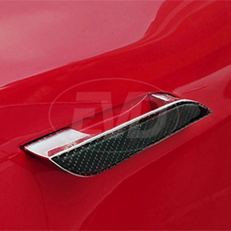 DRY CARBON FIBER OUTER DOOR HANDLE COVER for 2014-2018 TESLA MODEL S 2