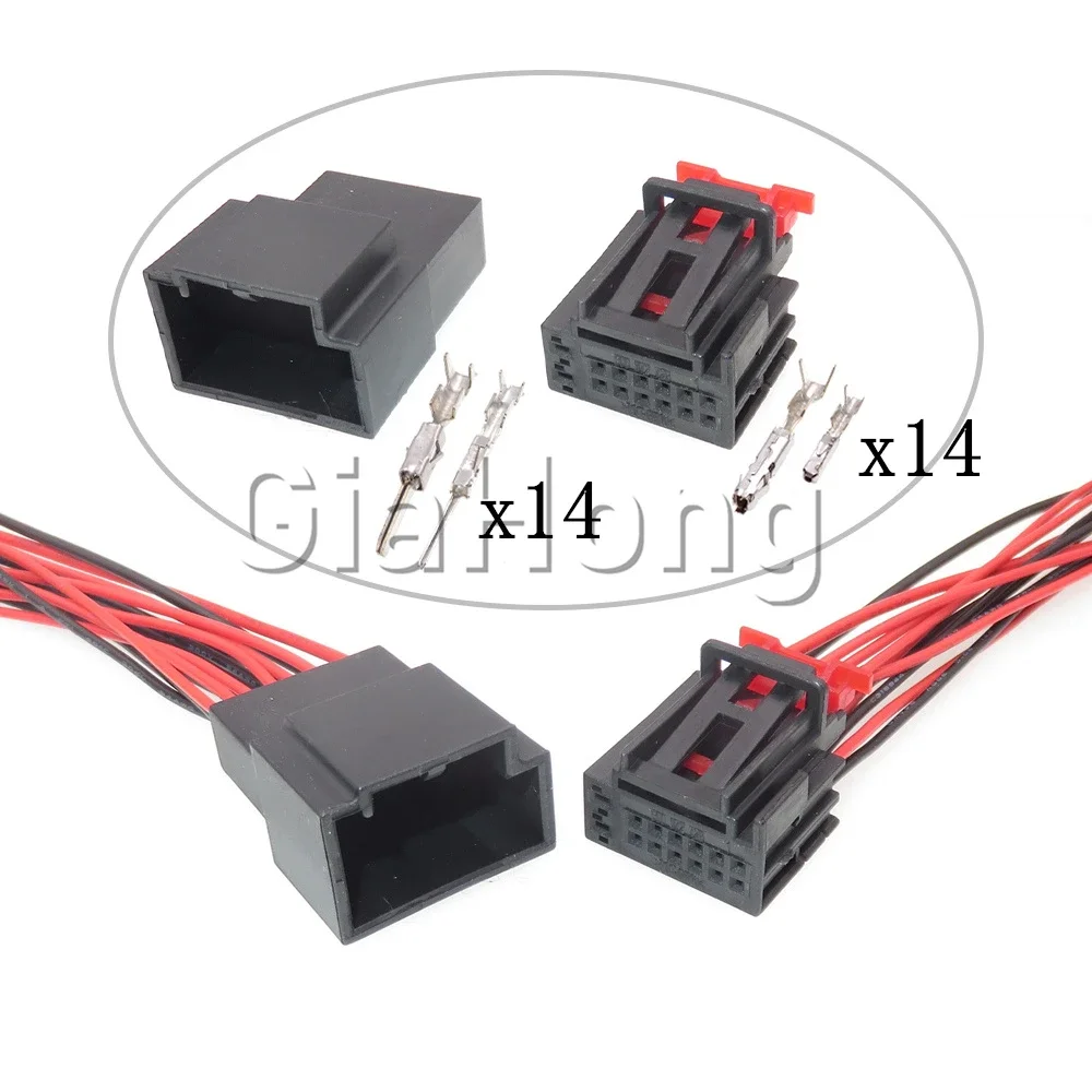 1 Set 14 Ways AC Assembly Auto Parts 500972726 5Q0972726 Automobile Plastic Housing Wire Harness Socket Car Composite Connector
