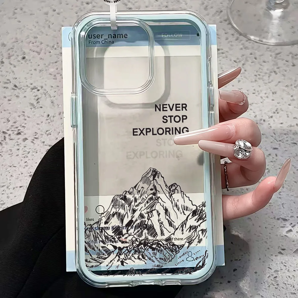 Mountain Peak Creative Phone Case For Samsung Galaxy S26 Ultra S25 S24 edge s22 s23 Plus FE A16 A35 A36 A37 A57 A54 A55 5G Cover