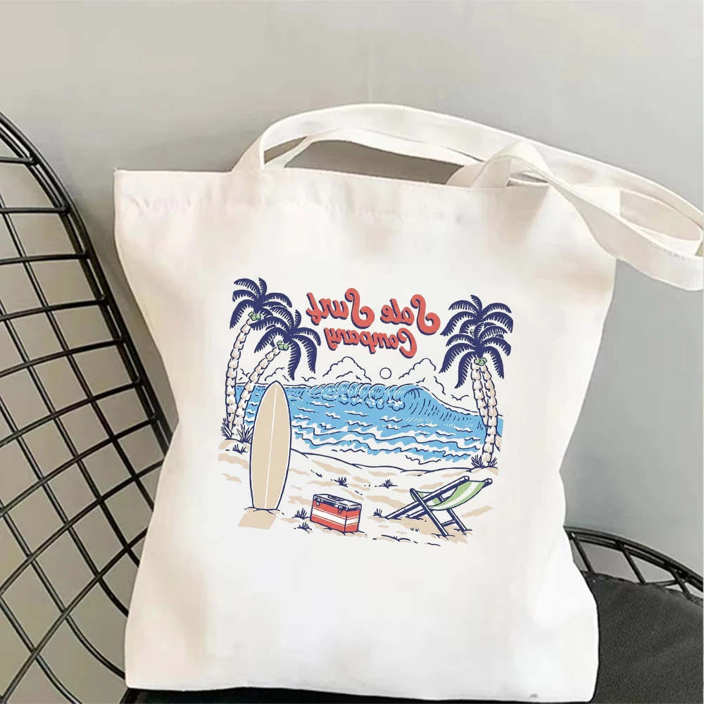 Sole Surf Company Canvas Tote Bag Beach Print Shoulder Bag