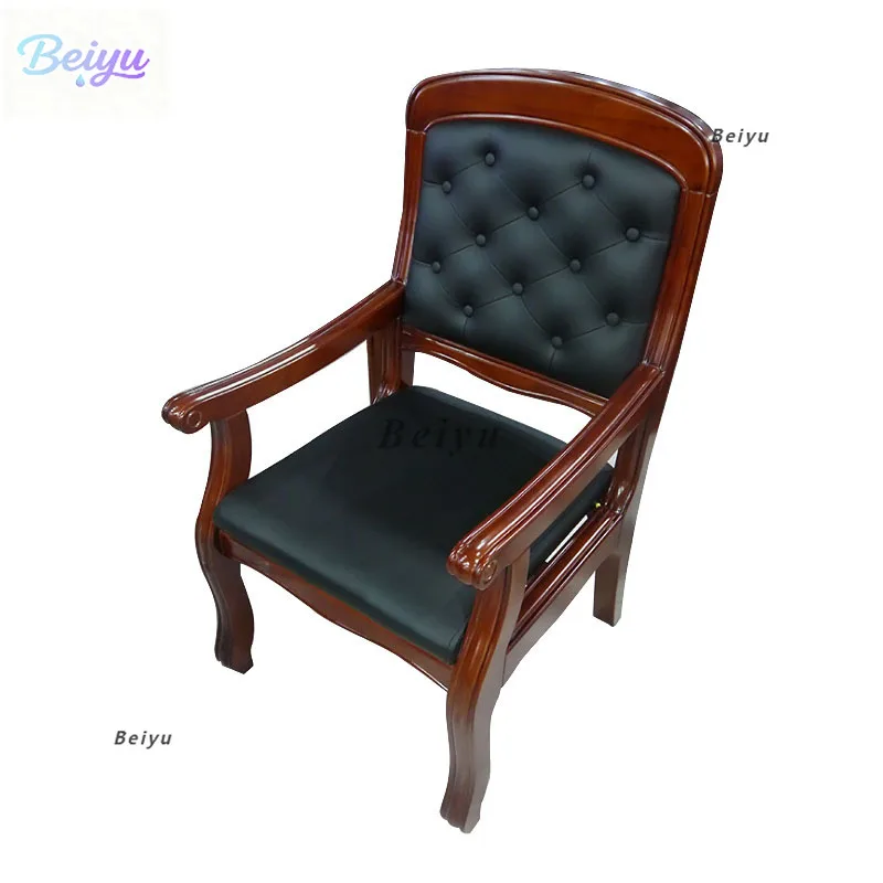 Modern simple meeting solid wood oak chair office negotiation chair office unit exchange chair