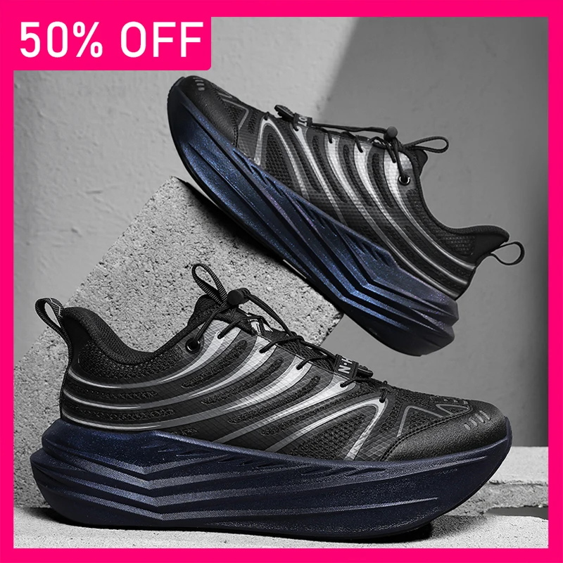 

Мужская спортивная обувь, новая весенняя модель, дышащая, легкая, молодежная повседневная обувь с толстой подошвой, противоскользящая, для ежедневной носки, для фитнеса на открытом воздухе.