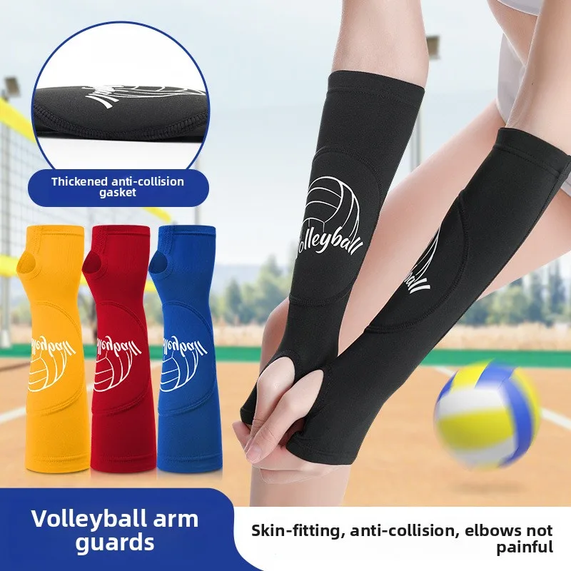 

Летние волейбольные нарукавники, защита на запястья, теннис, баскетбол, тренировка, столкновение, дышащие, удлиняющие пальцы, спортивные налокотники