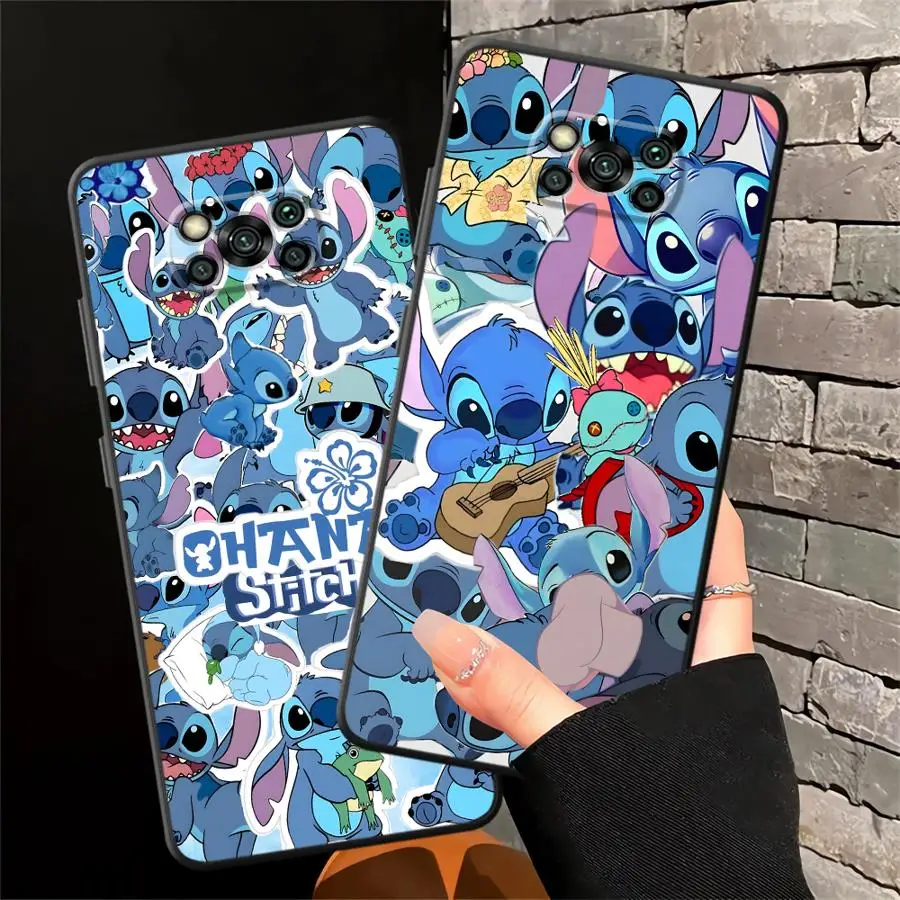 Чехол для Xiaomi Poco X3 X4 X5 C65 M5 C50 C51 F3 F4 F5 M3 M4 Pro с мягкой задней крышкой телефона Disney Cartoon Stitch Art