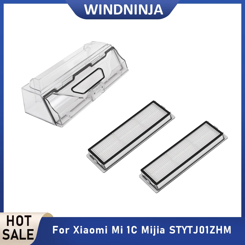 Accessoires de filtre Hepa pour boîte à déchets, pour aspirateur Robot Xiaomi MI 1C Mijia STYTJ01ZHM, boîte de collecte des poussières, pièces de rechange