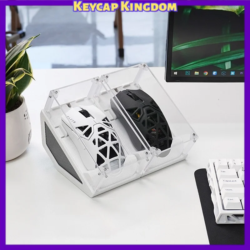 NEW Transparent Acrylic 3D Printed Mouse Dust Cover & Display Stand Gaming Mouse Accessories Desktop Decoration for PC Setup
