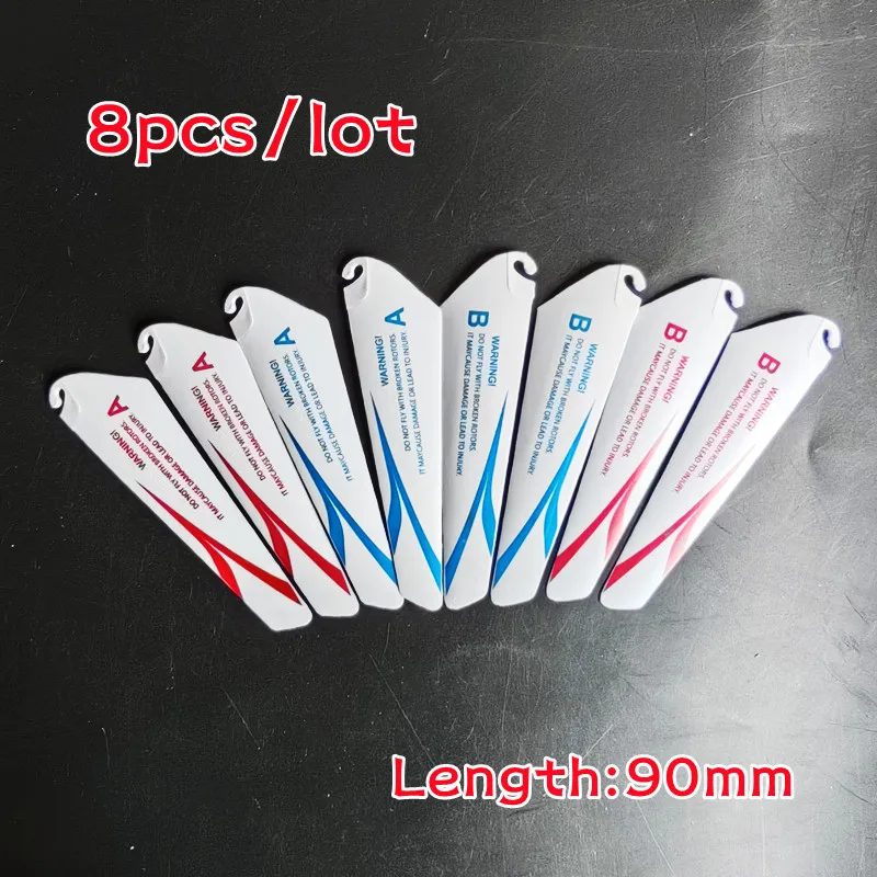 8PCS 4A4B 9CM spare blades Fans Props for r/c mini helicopter rotor rc CH002 CH023 Drone Copter Toys Spare Parts Accessories