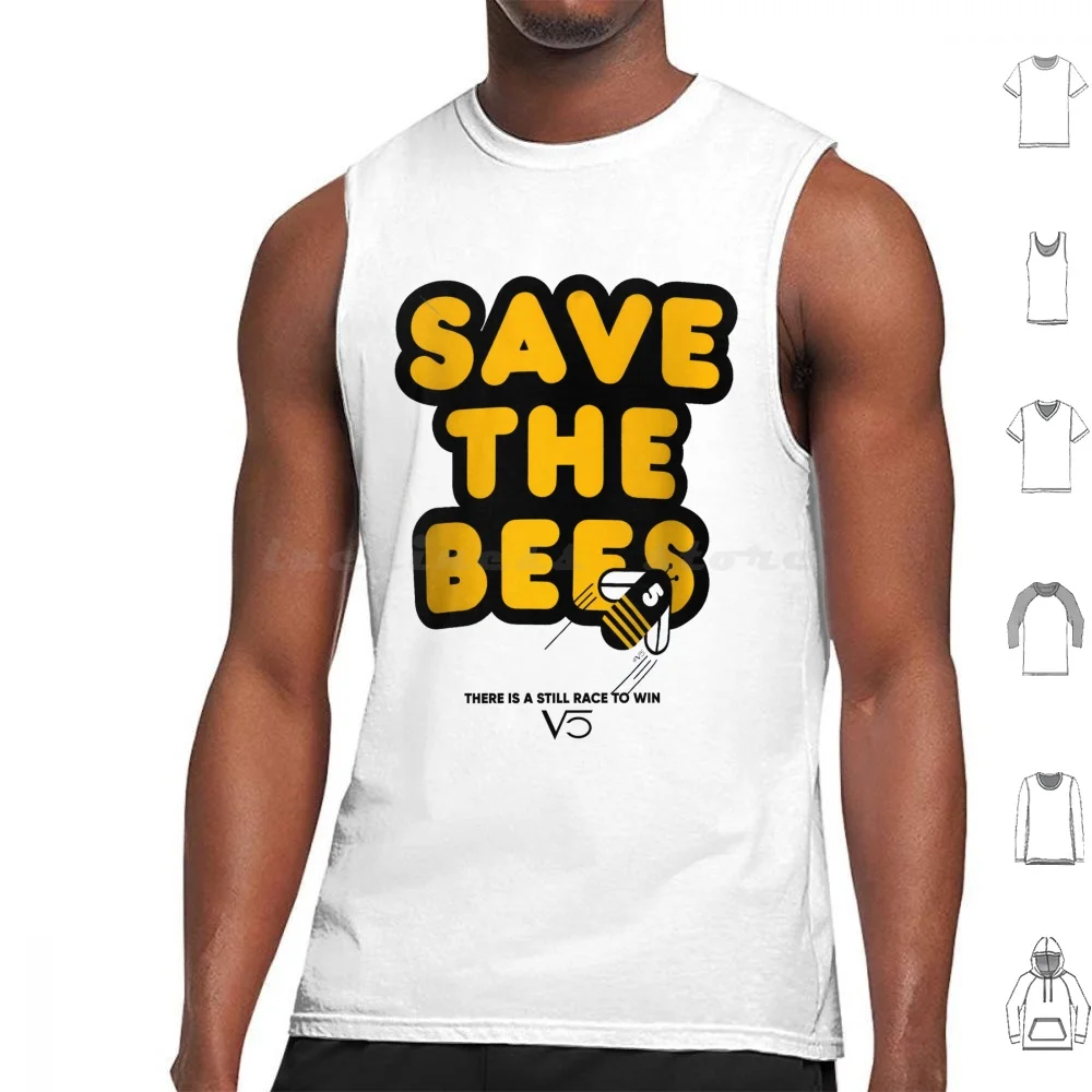 Vettel Save The Bees Design Tank Tops Print Cotton Vettel Bees Seb5 Save The Bees Seb Art Aston Essere Grazzie Ragazzie