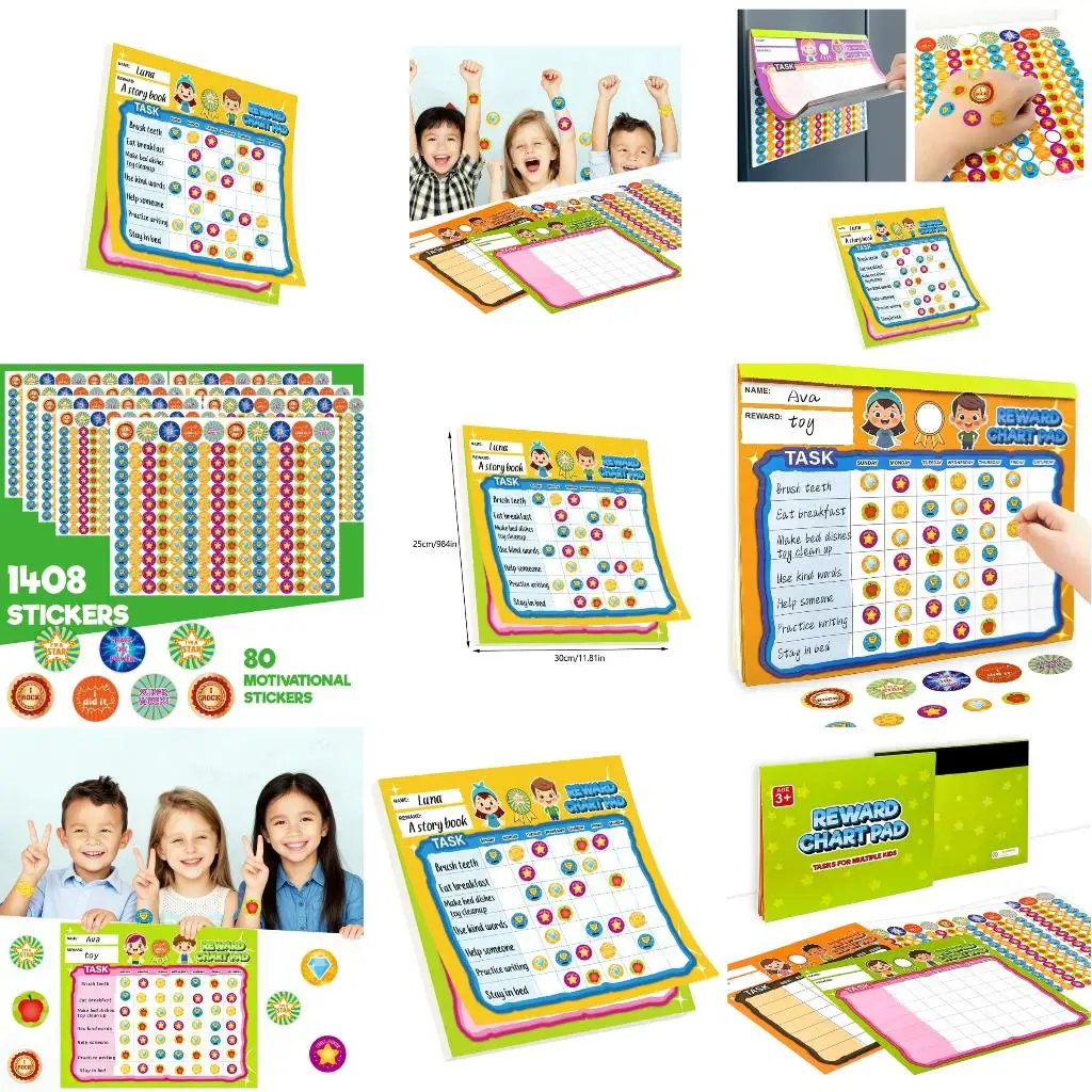 Children Reward Chart With Customizable Sections Educational Tool 30X25CM