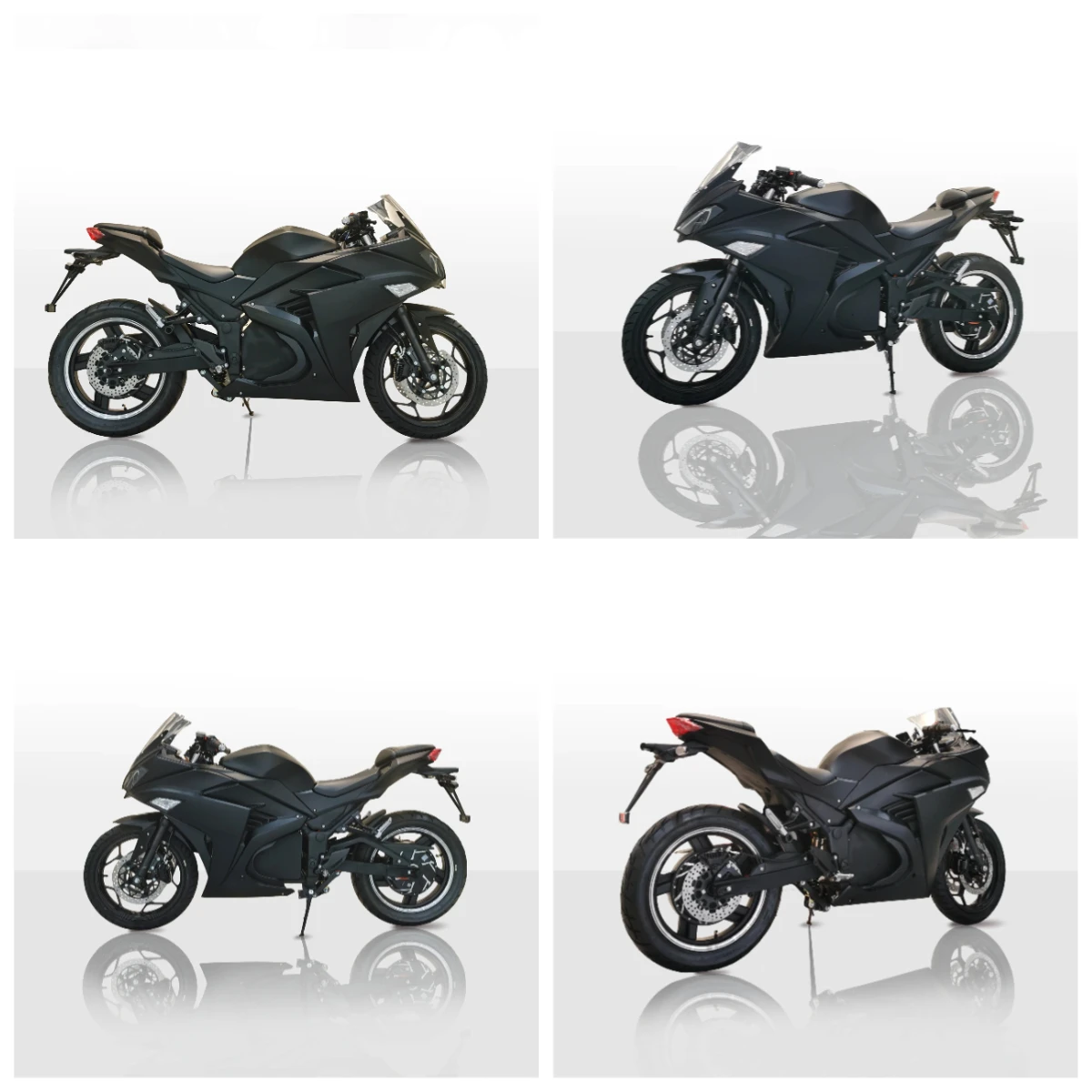 

STLF Luyuan Stock V6 Model 8000W Matte Black 150km/h Fast Speed Electric Motorcycle With Factory Price