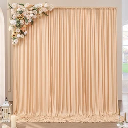Backdrop Curtain Drapes Wrinkle-Free Polyester Fabric for Wedding Birthday Baby Shower Parties Photo Photography Decora