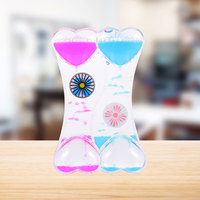 Hourglass Timer Oil Dropping Desk Ornament Decoration Toy Liquid Windmill