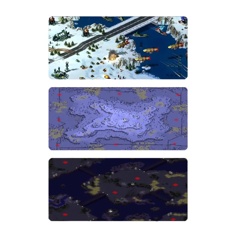 game classic C-Command & Conquer: Red Alert Mouse Pad Large Gaming Mousepad with Stitched Edges Thickened Desk Mat PC