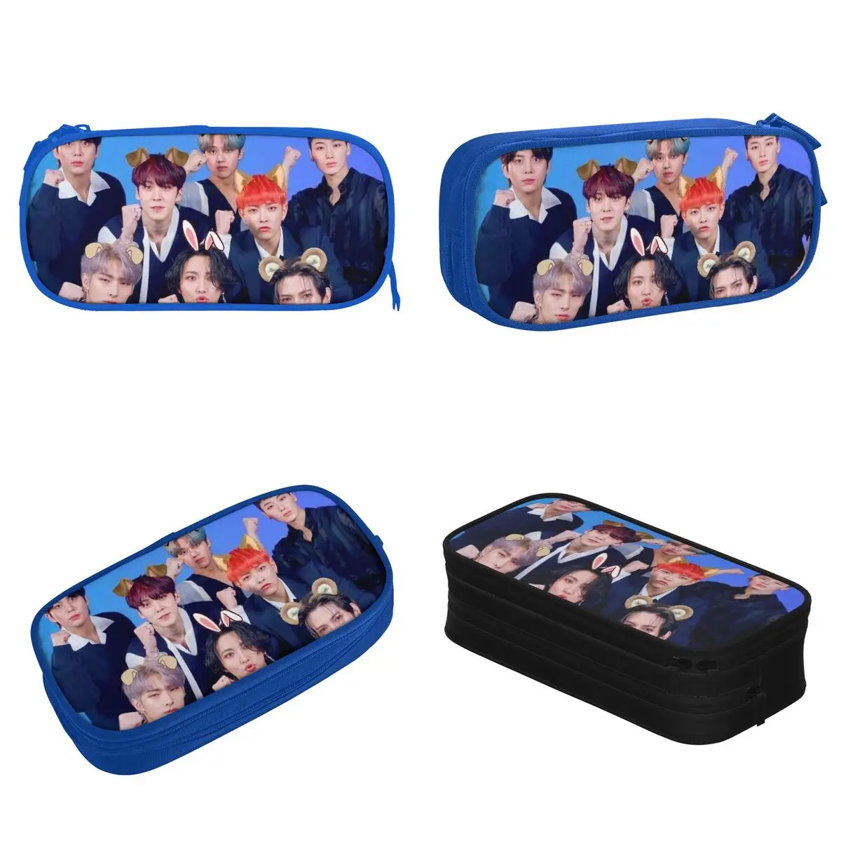 Cute Ateezed Crazy Form Pencil Cases Kpop Idol Pencil Pouch Pen Holder for Student Large Storage Bags Students School Stationery