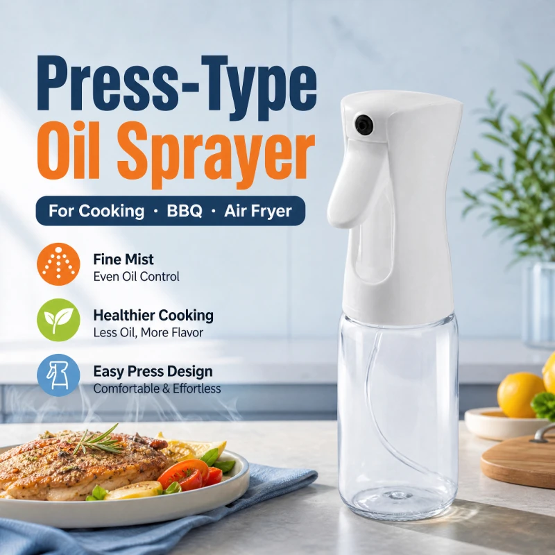 Oil Spray Bottle for Cooking Kitchen Press Sprayer Mister Vinegar Dispenser Air Fryer Oil Mister