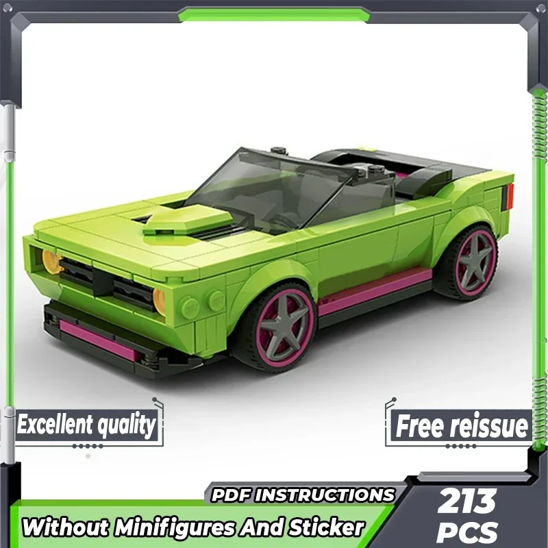 Speed Champions Model Moc Building Bricks Green Muscle Car Technology Modular Blocks Gifts Christmas Toys DIY Sets Assembly