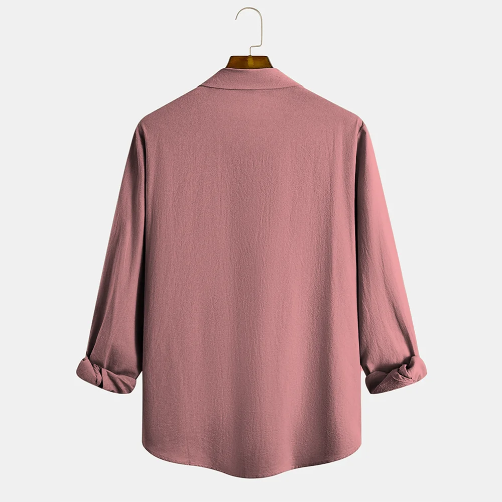 قميص رجالي مقاس كبير S-9xl: سحر الملمس الأساسي - مقاس كبير وطويل، نسيج ناعم مسامي، نسيج منسوج رقيق #2