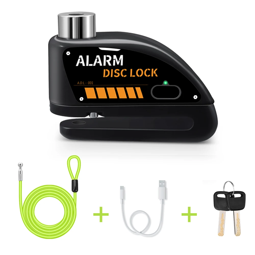 Extractme Motorcycle Alarm Schijfrem Slot Beveiliging Moto Wiel Schijf Hangslot Waterdicht 110dB Luid Anti Diefstal Alarma Motocicleta