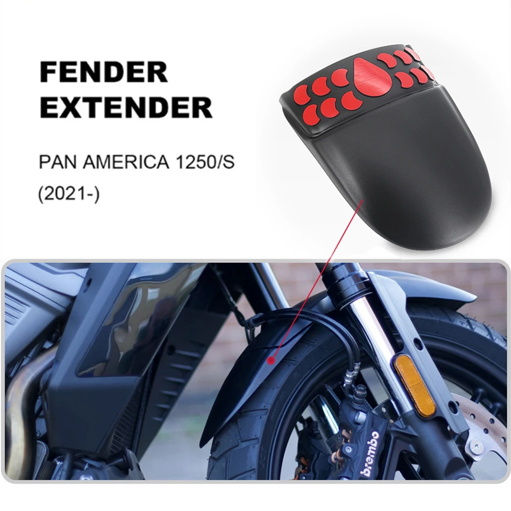 Motorcycle Accessories Front Fender Mudguard Extender Extension For HARLEY PAN AMERICA 1250 S PA1250 PA 1250 2021- 2022