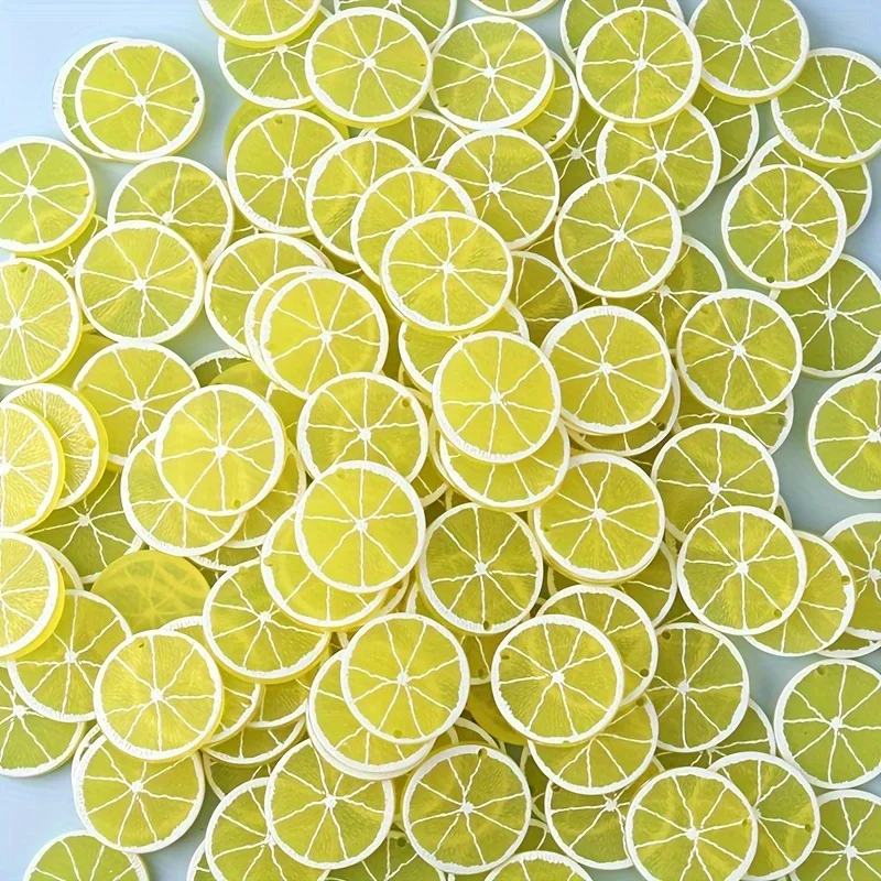 10Pcs Imitation Lemon Slice Plastic Fake Slices Simulation Lemon Ornament Inflatable Decors Limes Lemons Lemon Decor