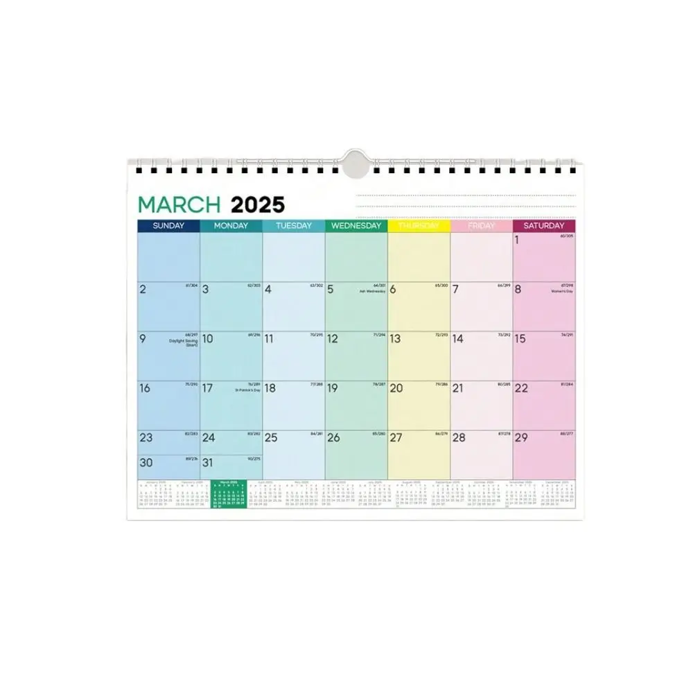 フック付き吊り下げカレンダー,厚紙,毎日,勉強,休日,マーク付き,英語,カレンダーオフィス,毎日,2025,12月25日,12月2025日,2025日