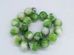 wow! yellow purple jade  necklace  round 12/14/16/18/20mm  46cm nature wholesale bead  FPPJ