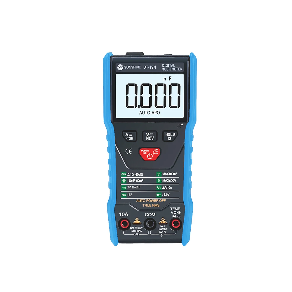 SUNSHINE DT-19N High Precision Multimeter Digital Mini Intelligent Multimeters For Mobile Phone AC DC Ammeter Voltmeter Tool