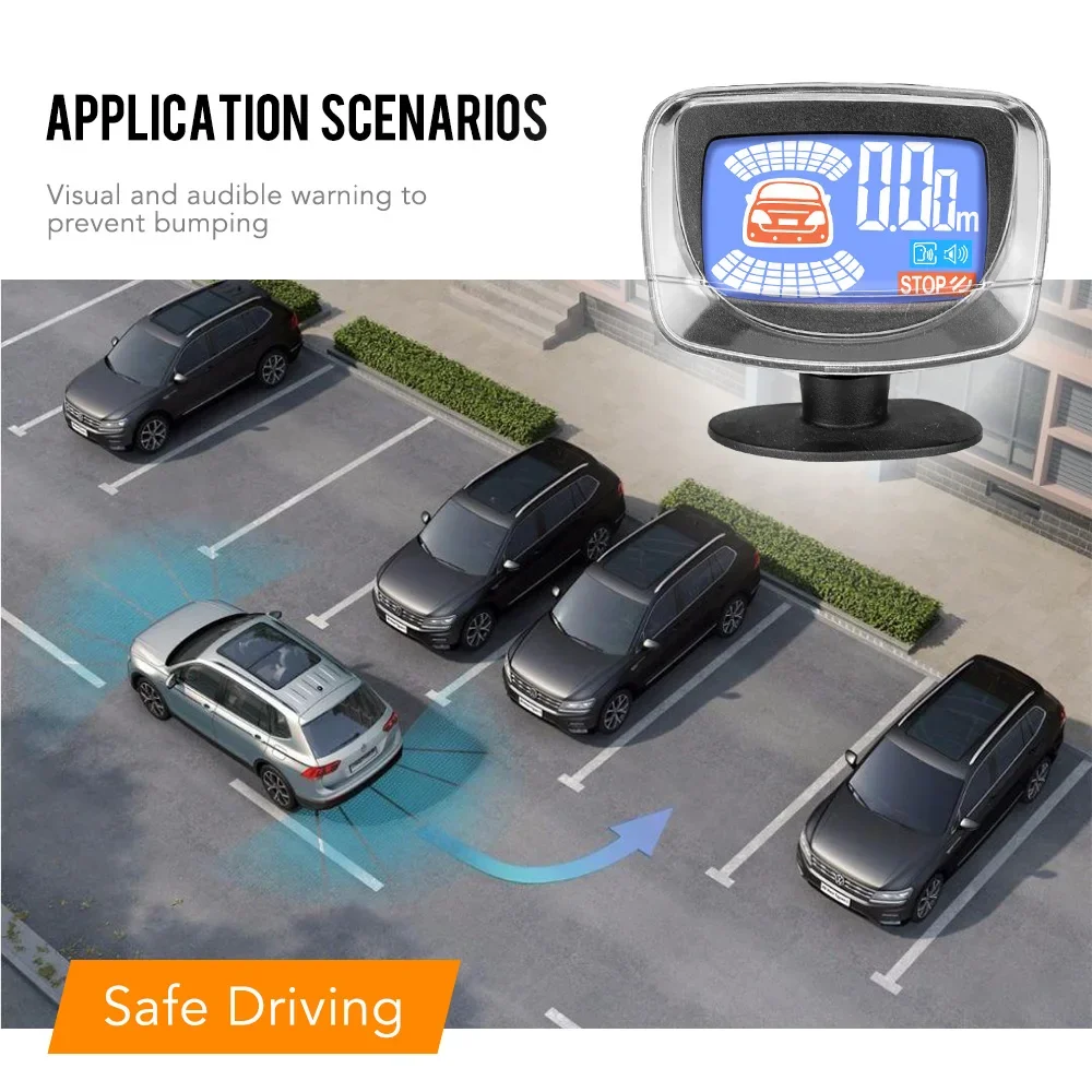 Wholesale LCD General Car Reversing radar Original  Equipment Car Parking Sensor  System  with 8 Sensors