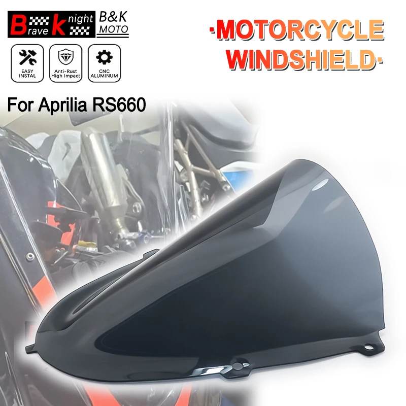 

Новый RS660 2020-2022 мотоциклетное ветровое стекло с двойным пузырьком, защита от ударов, ветровое стекло для Aprilia RS 660 2022