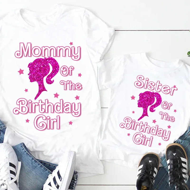 Family Matching Outfits Girl Birthday Shirts Party Clothes Girls Clothing Party Familia Squad T Shirts Baby Girl Clothes 5th 6th