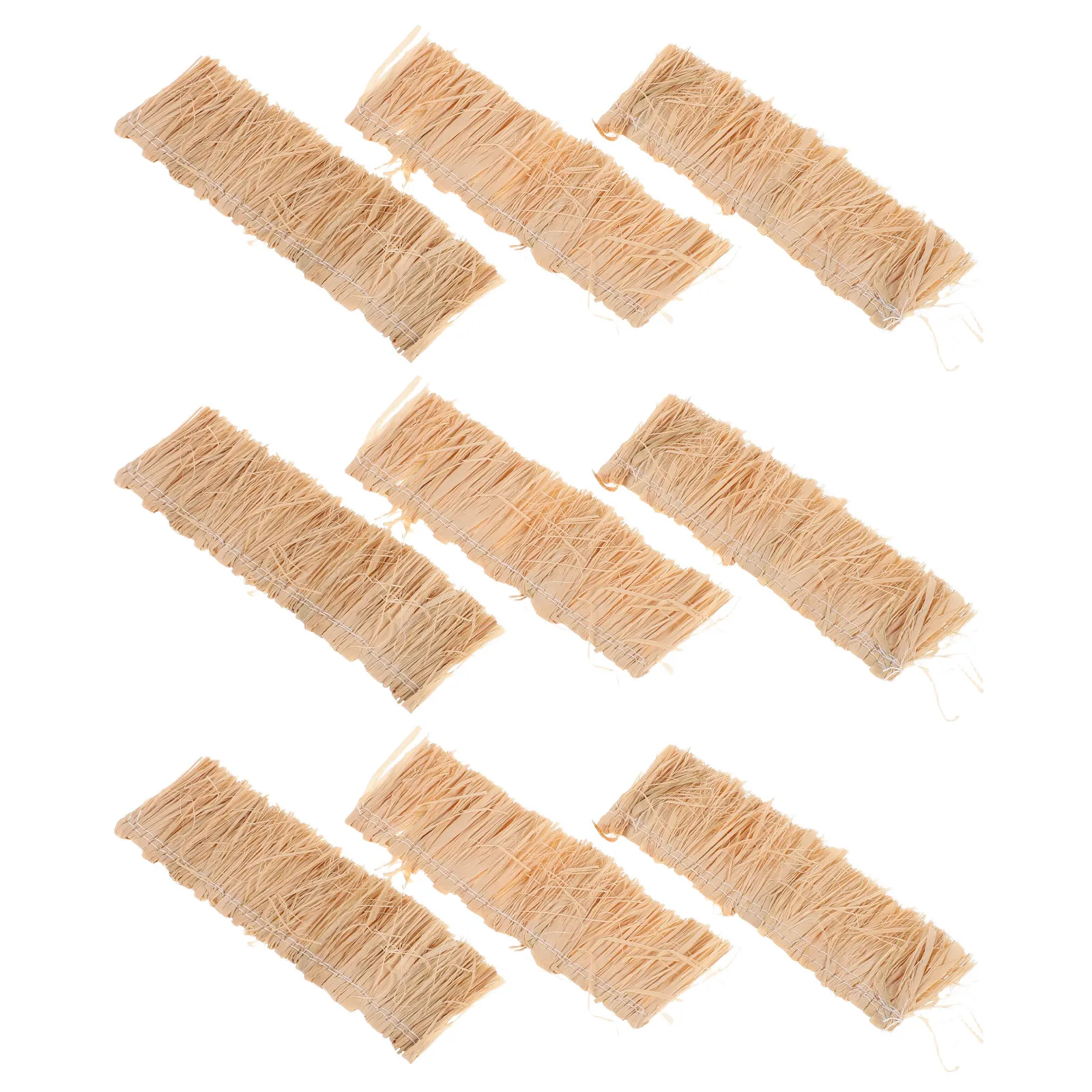 9 stuks miniatuur rieten dak realistisch kunstmatig stro dakbedekking voor huizen sprookjestuinen diorama's gesimuleerde grasdakdecoratie