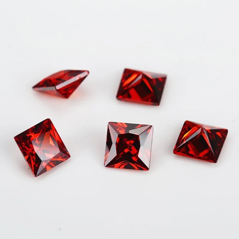 50pcs/20pcs 1.5x1.5~10x10mm 5A Square Princess Cut CZ Stone Various Color Cubic Zirconia Loose Synthetic Gems For Jewelry