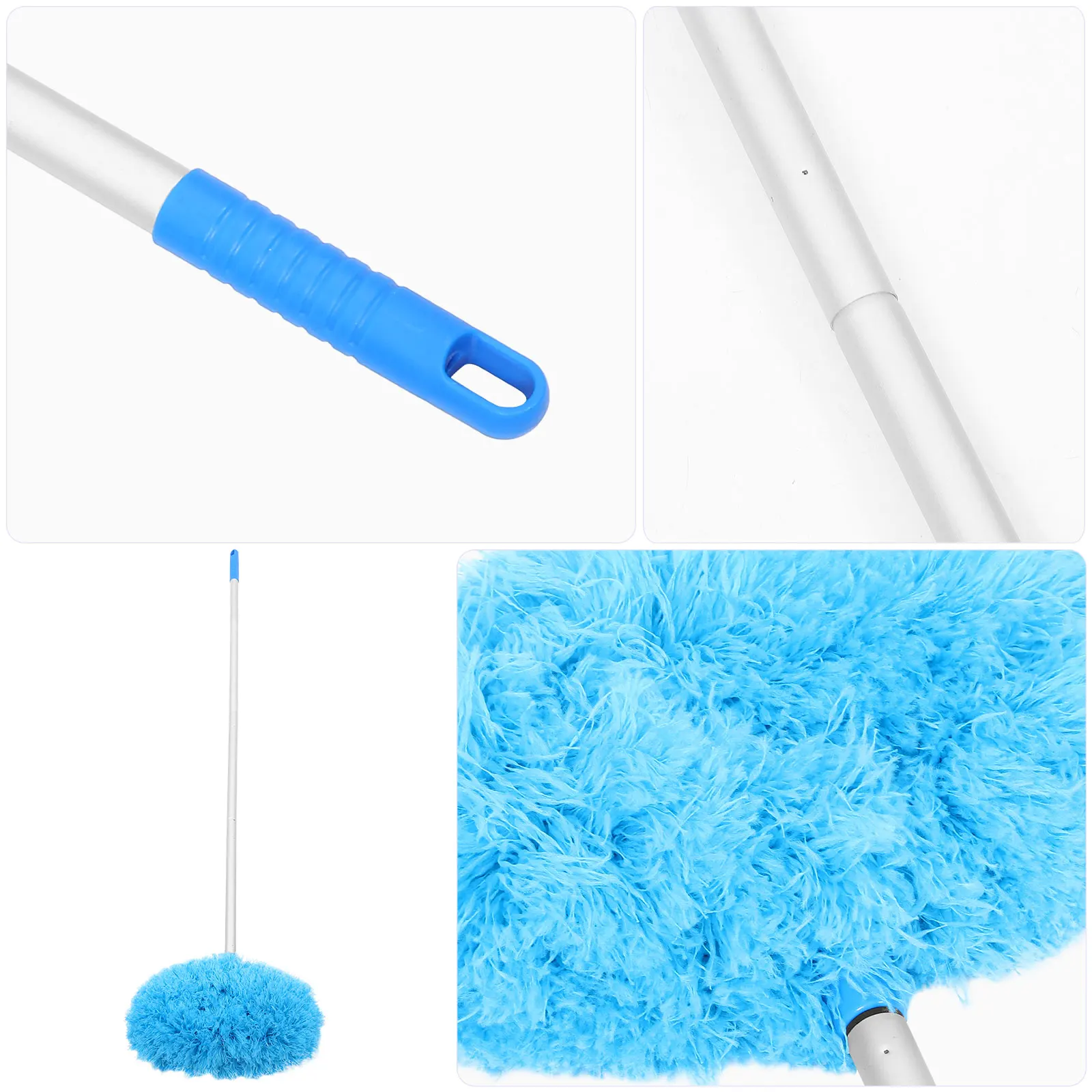 

Multifunctional Cleaning Brush Wall Duster with Extension Pole Corner Ceiling Dusting for Model Aluminum Rod Handle