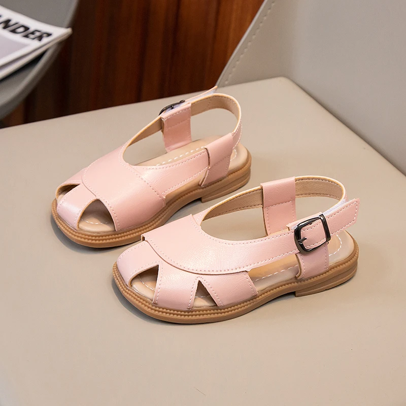 Children's Sandals Summer New Middle and Big Children's Hollow Beach Shoes Girls' Sandals Soft Sole Boys' Casual Shoes