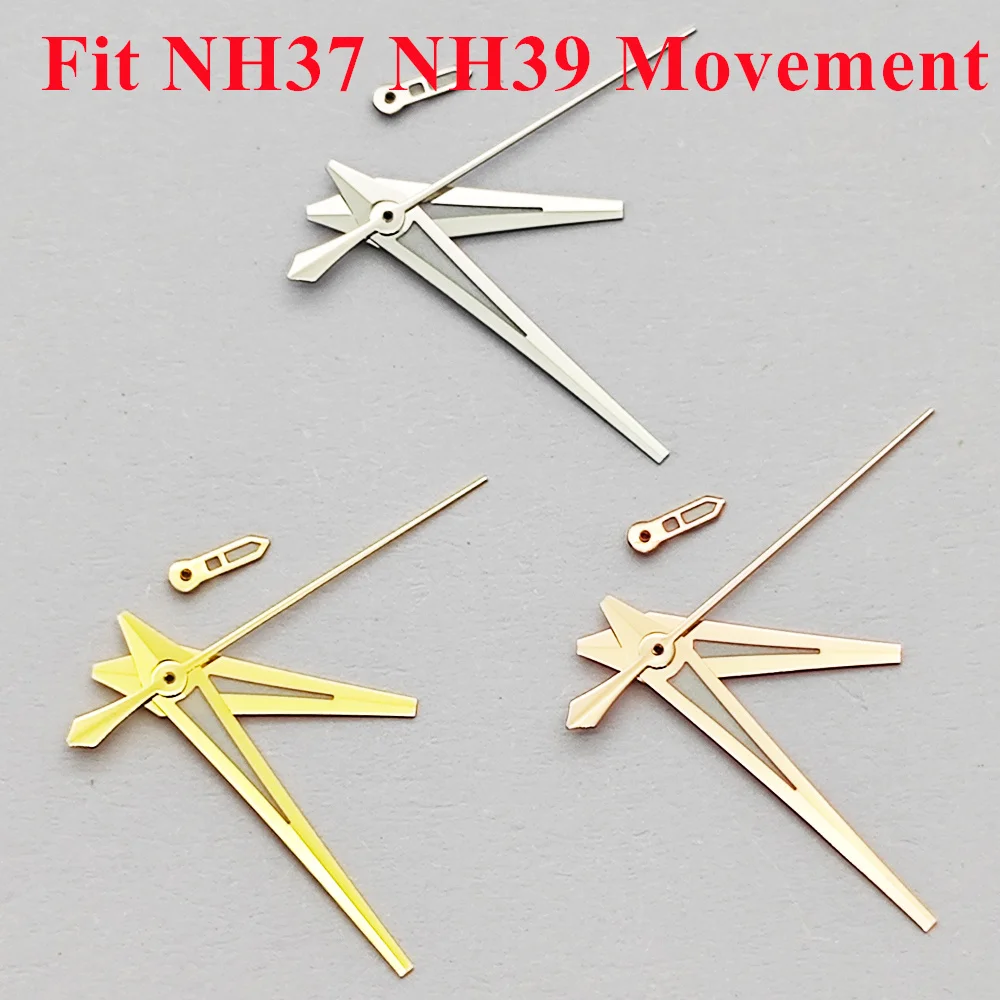 RICHUS NH39 Watch Hands Silver Gun Gold Blue Rose-Gold Watch Hands Fit NH37 NH39 Movement Watch Accessories Parts