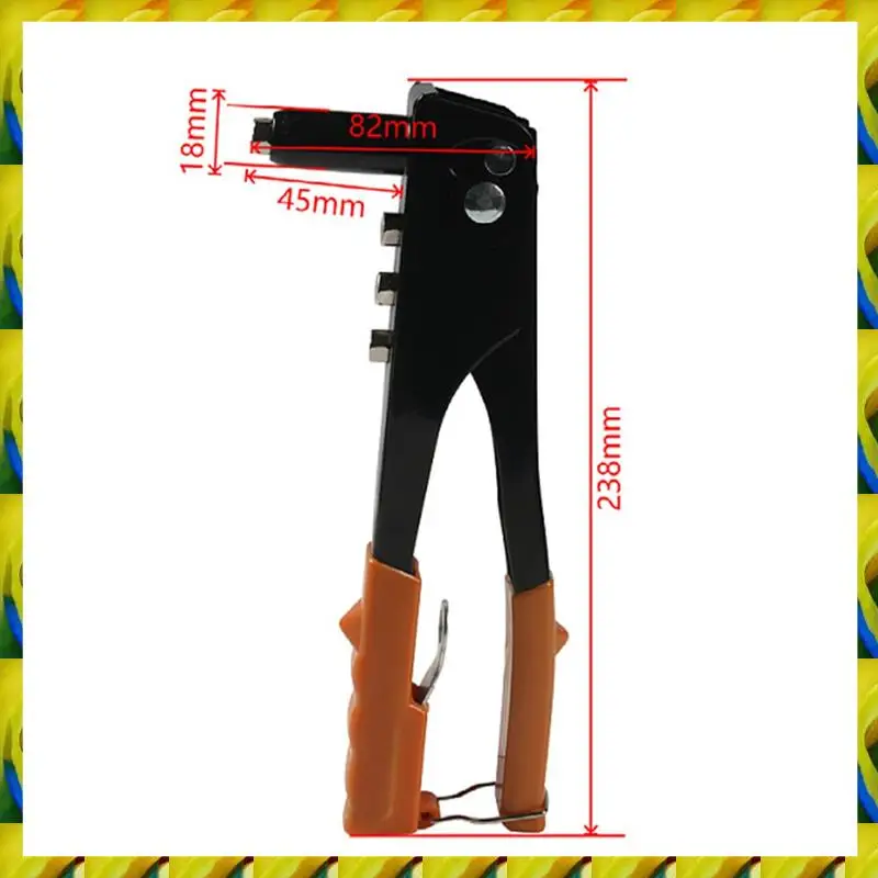 WFF Rivettatrice per impieghi gravosi 120 pezzi Rivetti ciechi Utensili manuali Kit di assortimento Strumento per dadi per rivetti Arancione