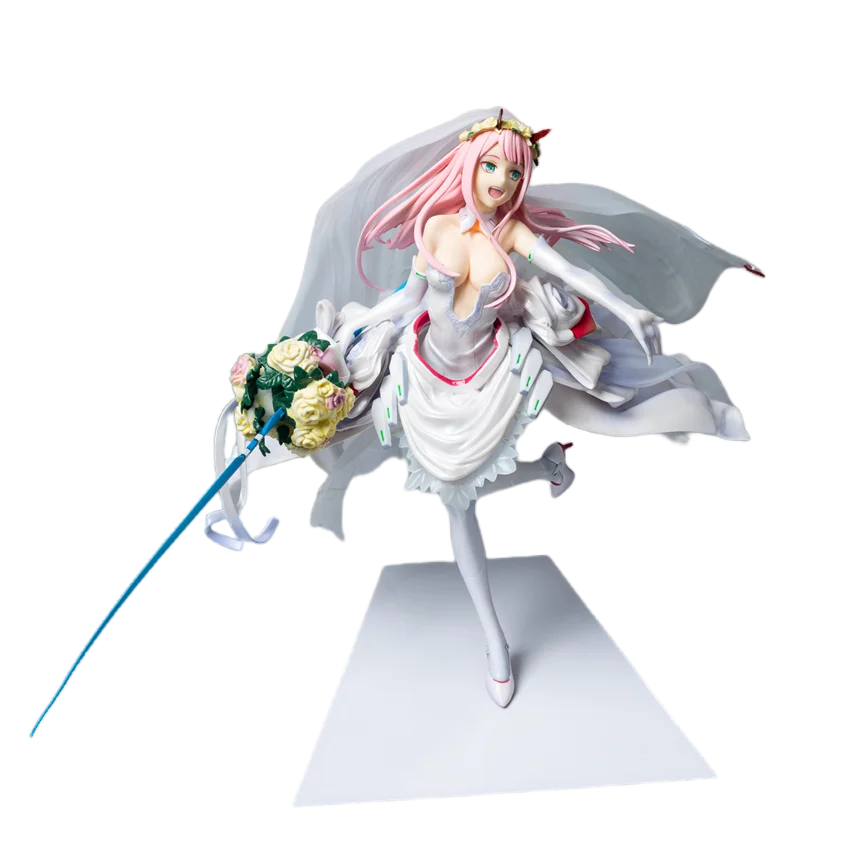 DARLING in the FRANXX Wedding Dress Zero Two 02 Bunny girl Figure PVC Action Anime Model Collection Figurine dolls Toys