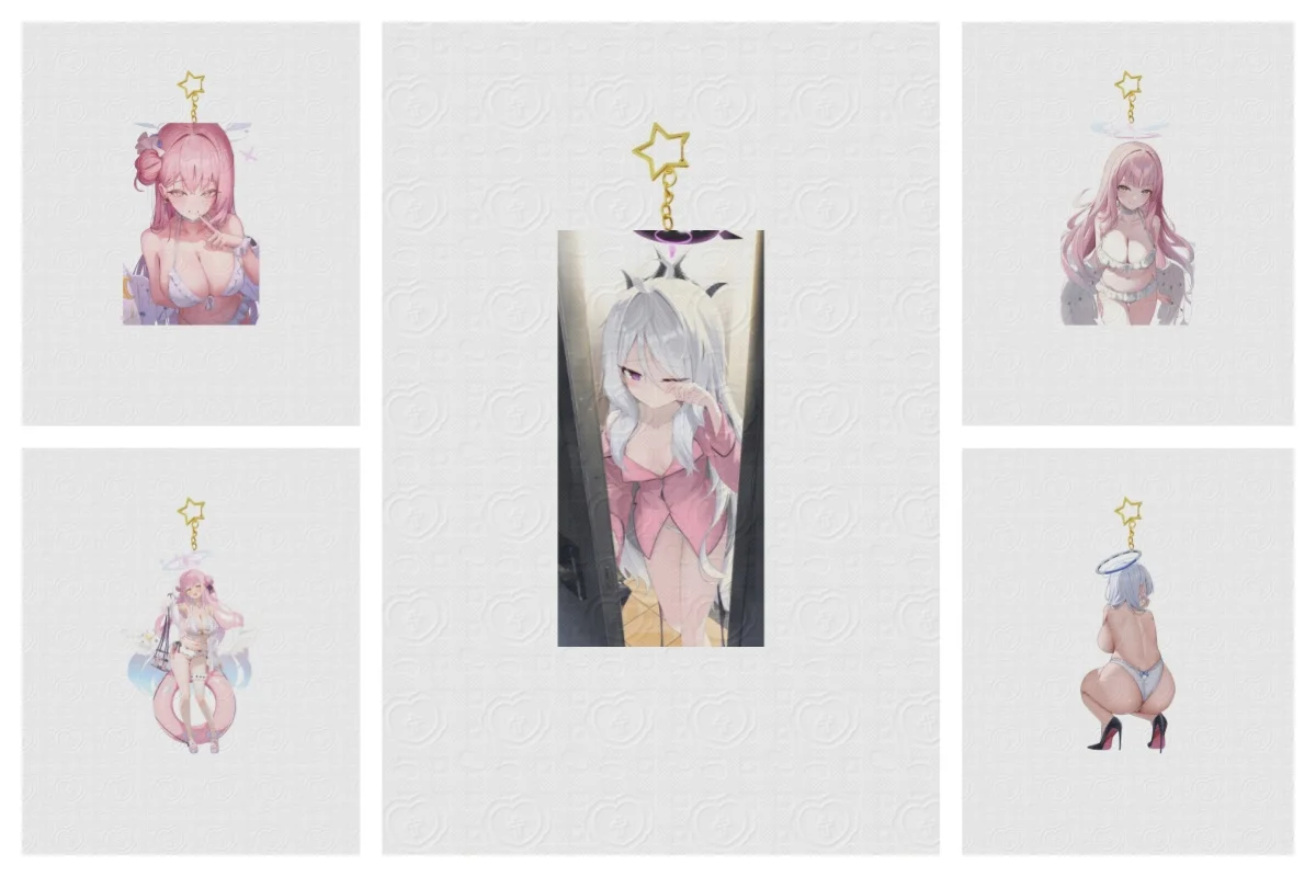 

NEW Anime sexy Blue Archive 6CM Acrylic Keychain Model Cosplay Characters Ornament Accessories Goods Collection Gifts