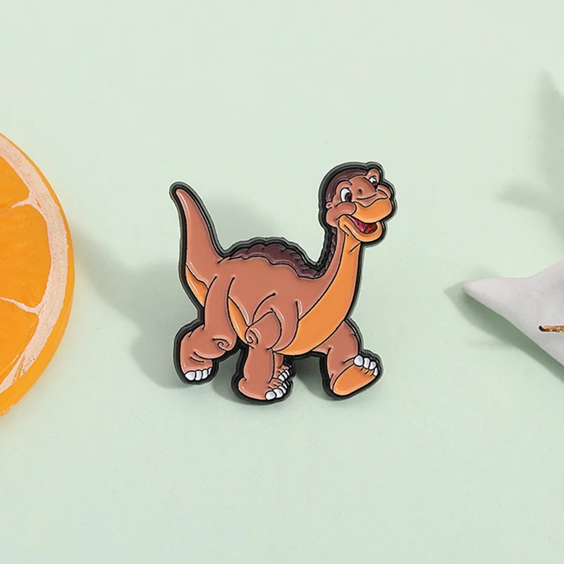 Cartoon Animal Dinosaur Enamel Pins T-rex with Cowboy Hat Sci-Fi Movie Perimeter Brooches Lapel Badge Jewelry Gifts For Friends