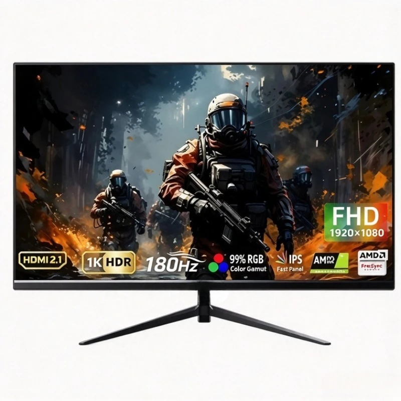 24-Inch IPS LCD 1K 1080P 1920X1080 180Hz 99% SRGB 3ms response time, non-curved gaming monitor for desktop use, new DP DVI
