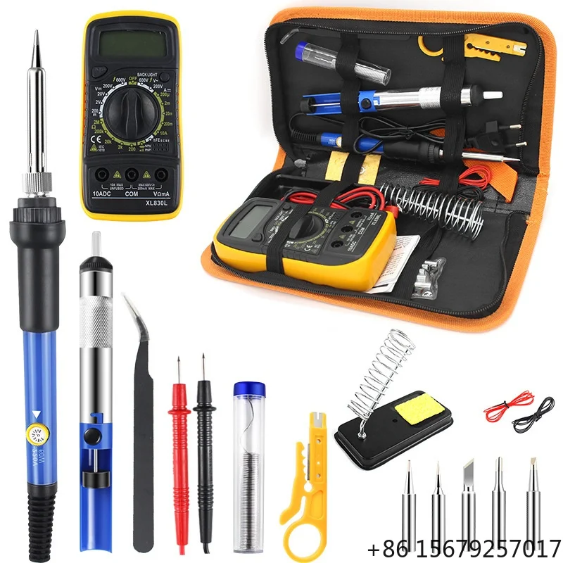 Hot Items Cheap Electric Soldering Iron Gun Kit Multimeter Iron Soldering 60w Adjustable Soldaring Soldering Iron