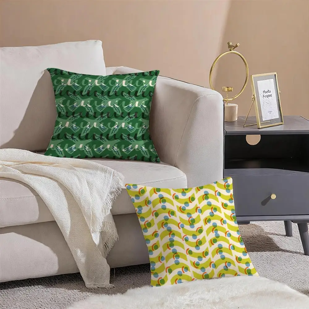 New British Pattern Ariana Martin-B Cushion Cover Pattern Printed Pillowcase for Living Room Sofa Cushion Cover & Bedroom Decor