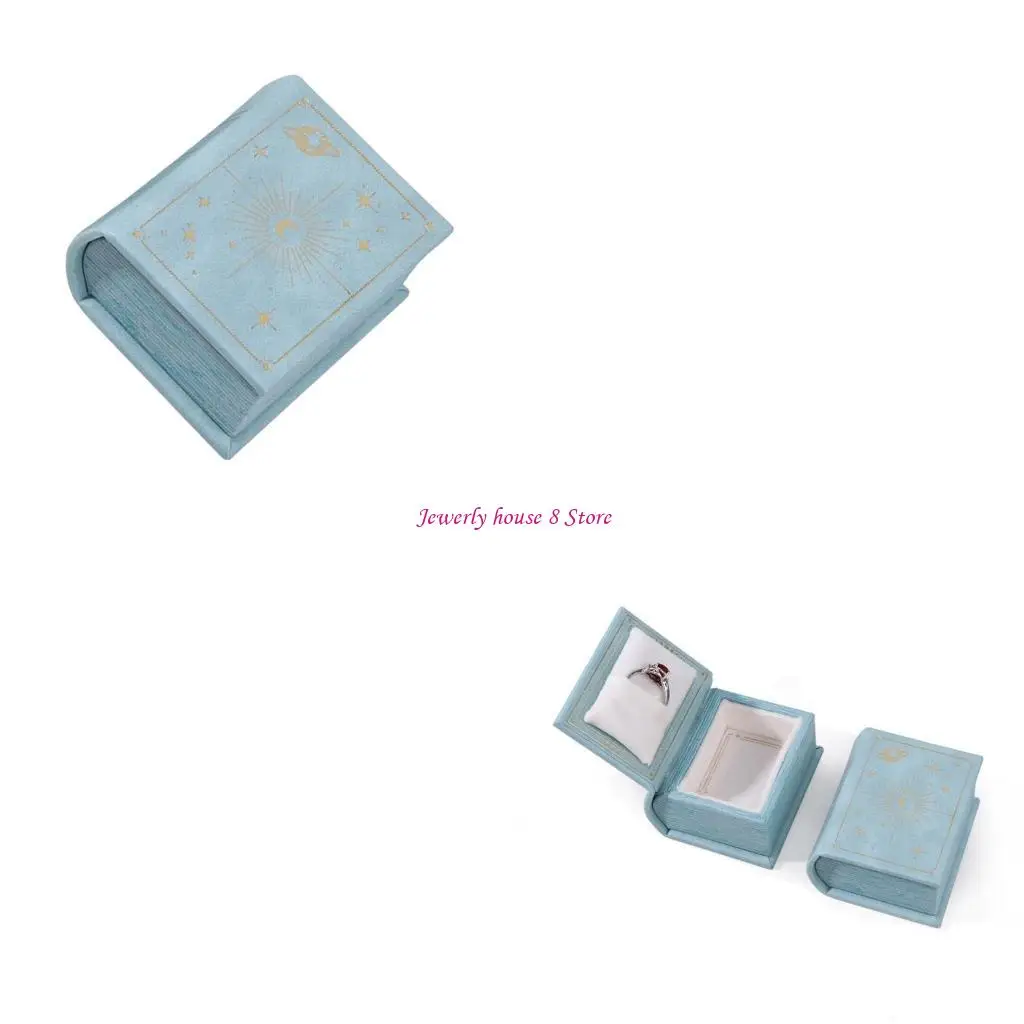 

Изысканные органайзеры для ювелирных изделий в книжном стиле для обручальных колец и сувениров на память