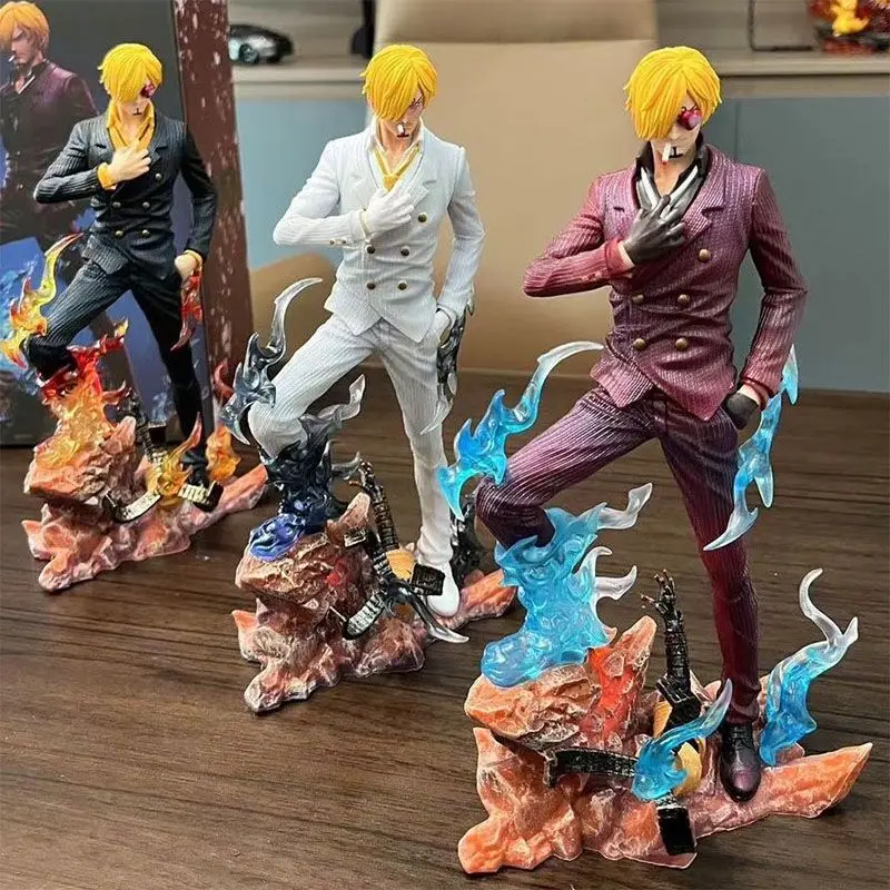 

New 24cm One Piece Resonance LX Sanji Wings Figure GK Statue Blackfoot Sanji Model Ornament Anime Peripheral Gift