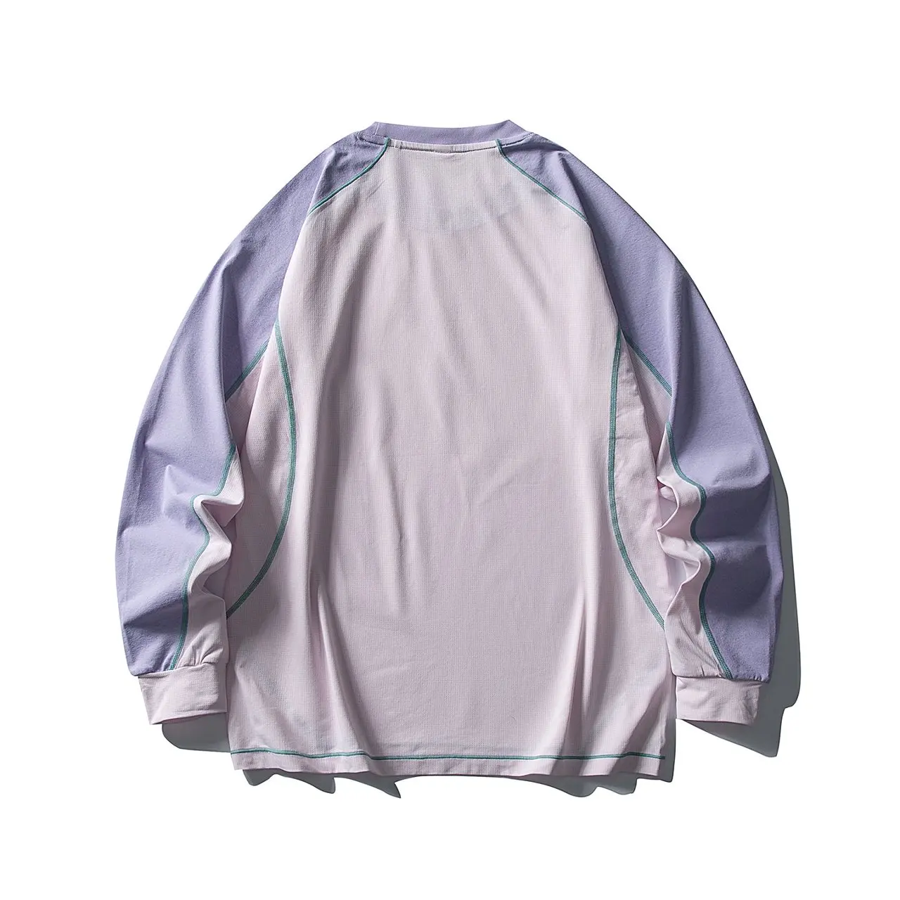 Outdoor Sports Quick Dry T Shirt Men Women Lightweight Shoulder Long Sleeve Splice Track Techwear T-shirt Couple T Shirt Tops